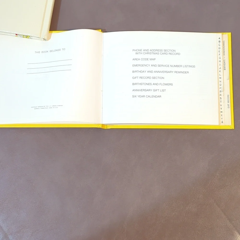 2 Address Books 1973 C R Gibson 1982 Eve Lights Liggett & Myers Tobacco Co